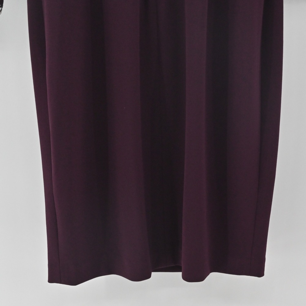 Calvin Klein Burgundy Sheath Dress Size 4 Lace Bell Sleeve Sheath Moody Romantic - Picture 13 of 14
